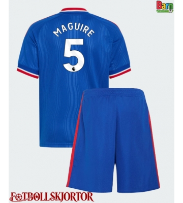 Manchester United Harry Maguire #5 Borta Kläder Barn 2026-27 Kortärmad (+ Korta byxor)